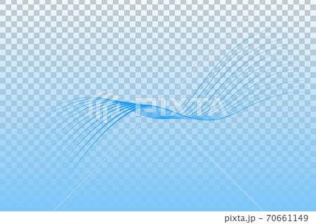 流線型の繊細なブルーのライン_水_風_換気 流線型の繊細なブルーのライン_水_風_換気 70661149