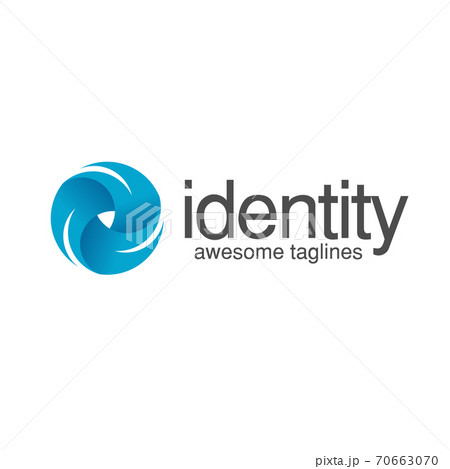 Abstract circle network technology logo, vector unique abstract circle logo template concept illustration	 70663070