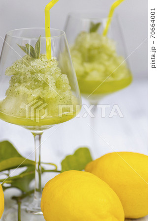 still life with lemon mint sorbet 70664001