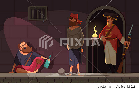 Imprisoned Pirates Cartoon Composition 70664312