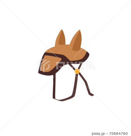 Jockeys saddle for horseback ride cartoon flat vector illustration isolated. 70664760