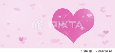 Valentine's day greeting card. Pink and purple hearts on pink background Valentine's day greeting card. Pink and purple hearts on pink background 70664838