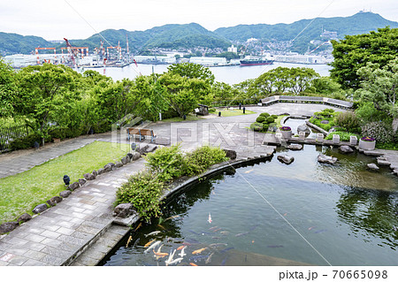 長崎県長崎市　グラバー園から望む風景 70665098