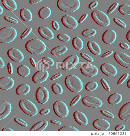 a blood cells seamless pattern. 3d illustration 70665221