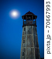 View of the old vintage lighthouse during the Night 70667993