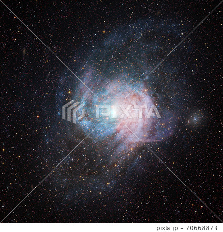 Spiral galaxy. Deep cosmos. Outer space. Elements of this image furnished by NASA 70668873