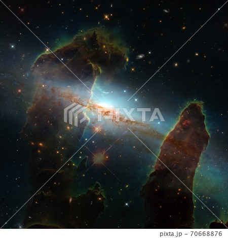 Abstract space background. Elements of this image furnished by NASA 70668876
