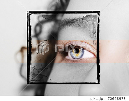 A beautiful insightful look eye. Close up shot A beautiful insightful look eye. Close up shot 70668973