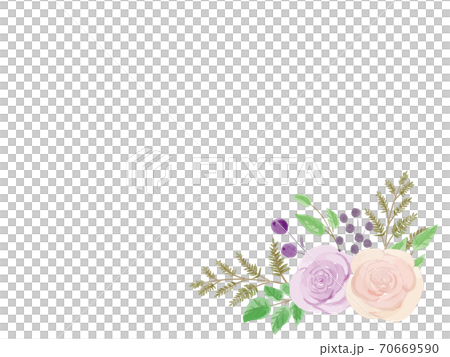 Watercolor-style rose flower arrangement card Watercolor-style rose flower arrangement card 70669590