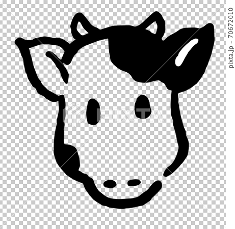 牛のかわいいイラスト 手描きの牛1 牛のかわいいイラスト 手描きの牛1 70672010