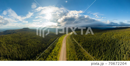Aerial View of Scenic Road in Canadian Nature Aerial View of Scenic Road in Canadian Nature 70672204