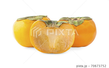 persimmon fruit an isolated on a white background persimmon fruit an isolated on a white background 70673752