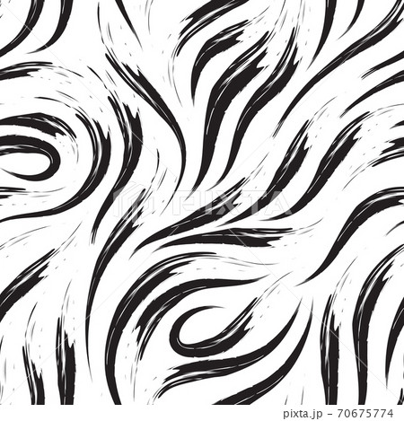 Vector Seamless Pattern Smooth Brush Strokes black White background monochrome.Texture Wave Vector Seamless Pattern Smooth Brush Strokes black White background monochrome.Texture Wave 70675774