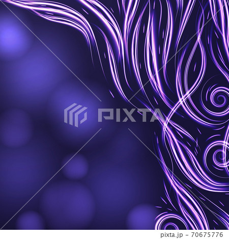 Abstract purple background with a place under the text and a pattern of the energy of electricity and sparks. Blank for a postcard for the new year or christmas. Abstract purple background with a place under the text and a pattern of the energy of electricity and sparks. Blank for a postcard for the new year or christmas. 70675776