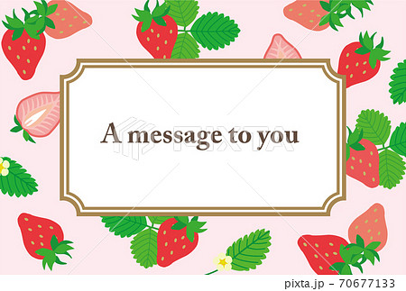 イチゴのメッセージカード 70677133