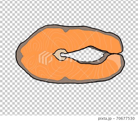 白鮭の切り身のイラスト素材のイラスト素材