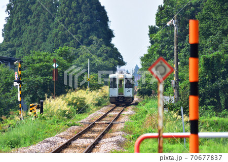 只見線 魚沼田中駅と周辺の風景 只見線 魚沼田中駅と周辺の風景 70677837