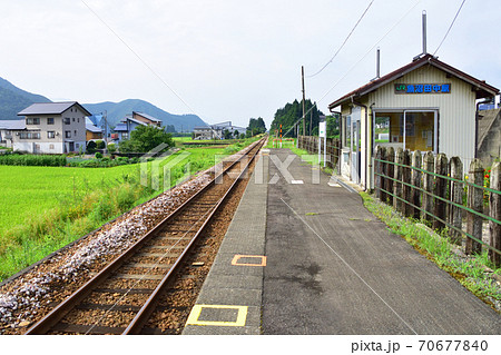 只見線 魚沼田中駅と周辺の風景 只見線 魚沼田中駅と周辺の風景 70677840
