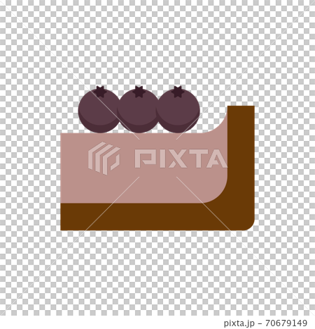 ブルーベリーチーズケーキアイコン 70679149