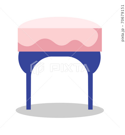 Pouf Small Stylish Chair with Cosy Seat Isolated 70679151