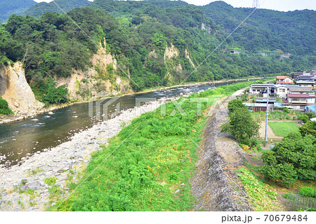 高崎駅から水上駅までの上越線車窓からの風景 70679484