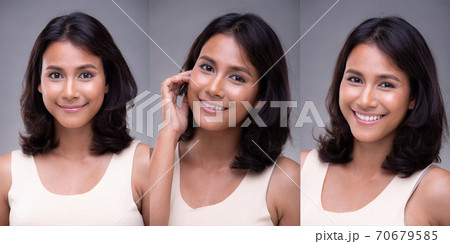 Fashion Portrait Profile Asian Woman fashionable item make up Fashion Portrait Profile Asian Woman fashionable item make up 70679585