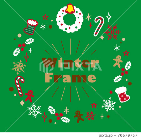 冬のクリスマスフレーム 70679757