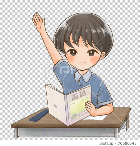 日語班・小學生舉手1 日語班・小學生舉手1 70680545