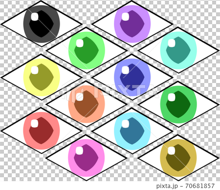 目 図形 カラフル イラストのイラスト素材