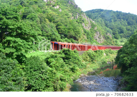 小出駅から只見駅までの只見線車窓からの風景 70682633