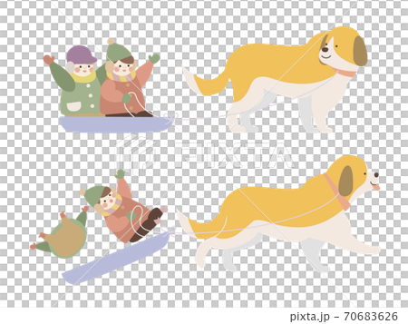 兒童騎狗拉雪橇2框架套裝 70683626