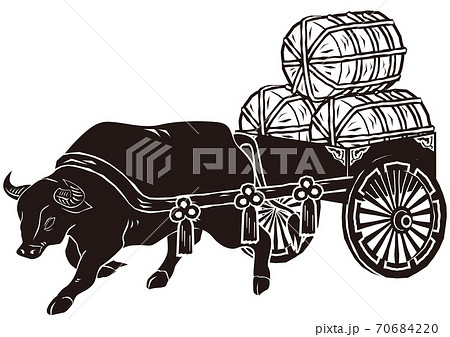 Paper Cutting Feng Shui Rice Bales Stock Illustration