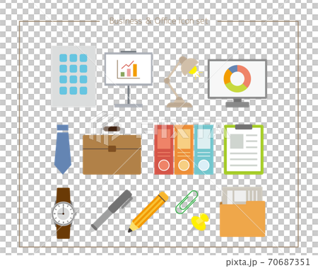 矢量圖的辦公室/工作業務圖標集 70687351