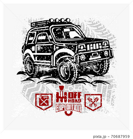 Off Road Car Pick Up Truck 4x4 Suvのイラスト素材