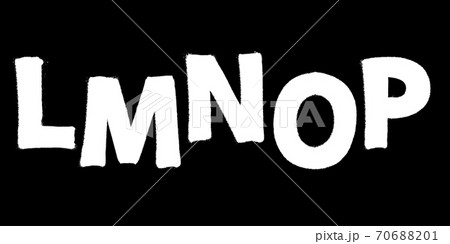 Graffiti spray font alphabet with a spray in white over black. Part 3. Vector illustration 70688201