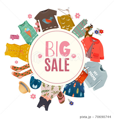 Baby Girl Fashion Frame Composition Baby Girl Fashion Frame Composition 70690744