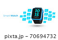 Smart watch device display with app icons 70694732