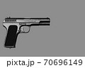 WWII german army handgun on grey background 70696149