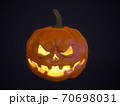Halloween pumpkin over dark background. 3d rendered image 70698031