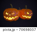 Halloween pumpkin over dark background. 3d rendered image 70698037