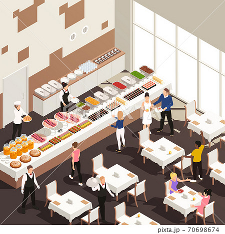 Catering Isometric View のイラスト素材