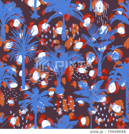 Palm trees mixed with animal skin texture. Botanical seamless pattern. Palm trees mixed with animal skin texture. Botanical seamless pattern. 70698688