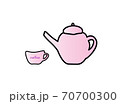 Pink cup and mug on white background, vector illustration 70700300