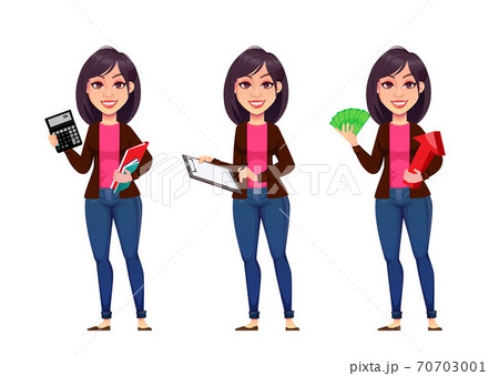Beautiful businesswoman cartoon character Beautiful businesswoman cartoon character 70703001