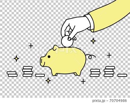 Saving money Putting money Saving money Illustration 70704986