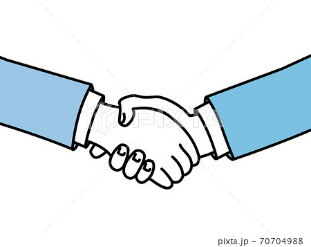 握手するイラスト　ビジネス　契約 70704988
