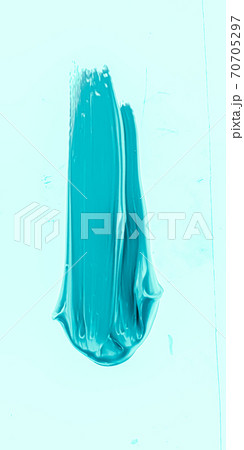 Mint brush stroke or makeup smudge closeup, beauty cosmetics and lipstick texture 70705297