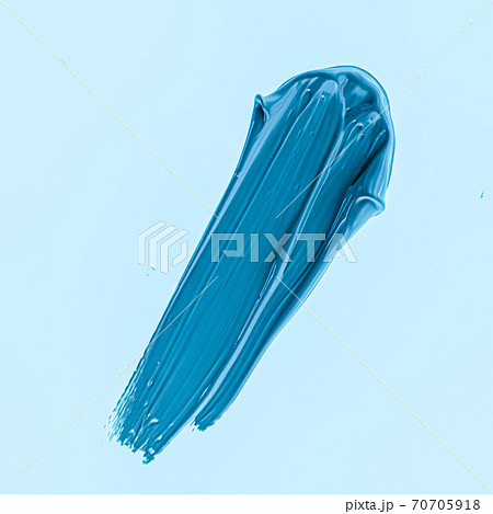 Blue brush stroke or makeup smudge closeup, beauty cosmetics and lipstick texture 70705918