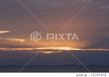 海 風景 夕焼け 70707978