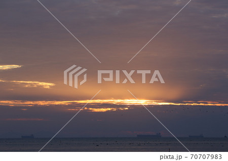 海 風景 夕焼け 70707983
